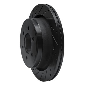 Ford F-150 Brake Rotor (1) - Rear Left - R1 Concepts - Drilled & Slotted - Black - `12-`20